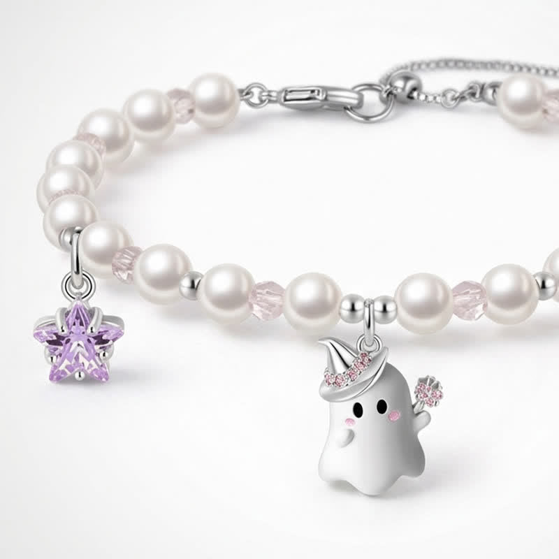 TaleClasp Sweet Pearl Ghost Charm Bracelet - image 3