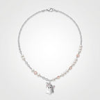TaleClasp Pearl Ghost Charm Heart Crystal Collar Necklace - image 4
