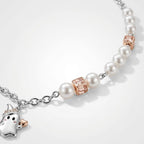 TaleClasp Pearl Ghost Charm Heart Crystal Collar Necklace - image 3