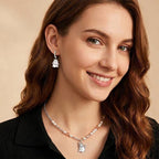 TaleClasp Pearl Ghost Charm Heart Crystal Collar Necklace - image 2