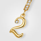 TaleClasp Lucky Number 2 Gold Detachable Charm - image 3