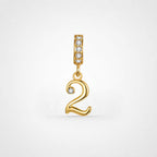 TaleClasp Lucky Number 2 Gold Detachable Charm - Golden - image 0