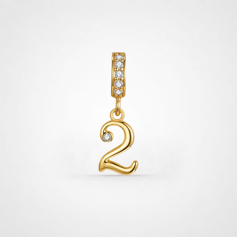 TaleClasp Lucky Number 2 Gold Detachable Charm - Golden - image 0