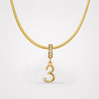 TaleClasp Lucky Number 3 Gold Detachable Charm - image 4