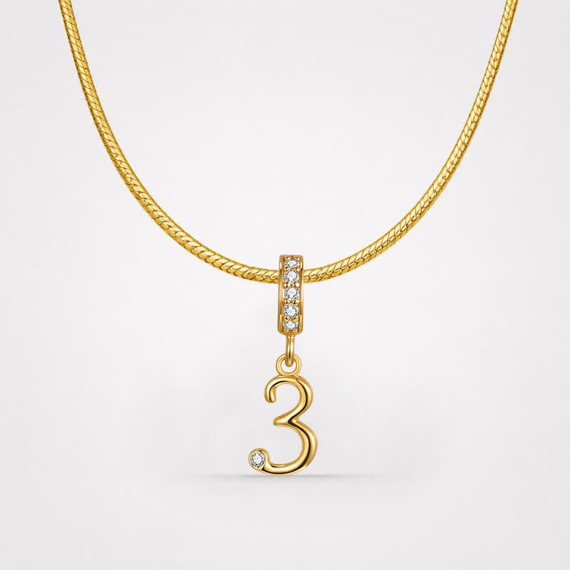 TaleClasp Lucky Number 3 Gold Detachable Charm - image 4