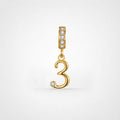 TaleClasp Lucky Number 3 Gold Detachable Charm - Golden - image 0