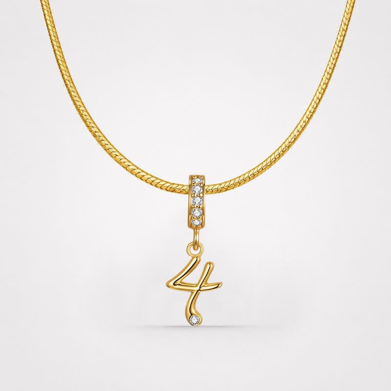 TaleClasp Lucky Number 4 Gold Detachable Charm - image 4