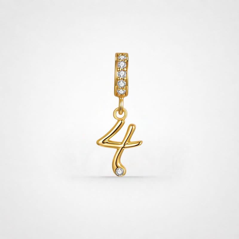 TaleClasp Lucky Number 4 Gold Detachable Charm - Golden - image 0