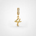 TaleClasp Lucky Number 4 Gold Detachable Charm - Golden - image 0