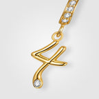 TaleClasp Lucky Number 4 Gold Detachable Charm - image 3