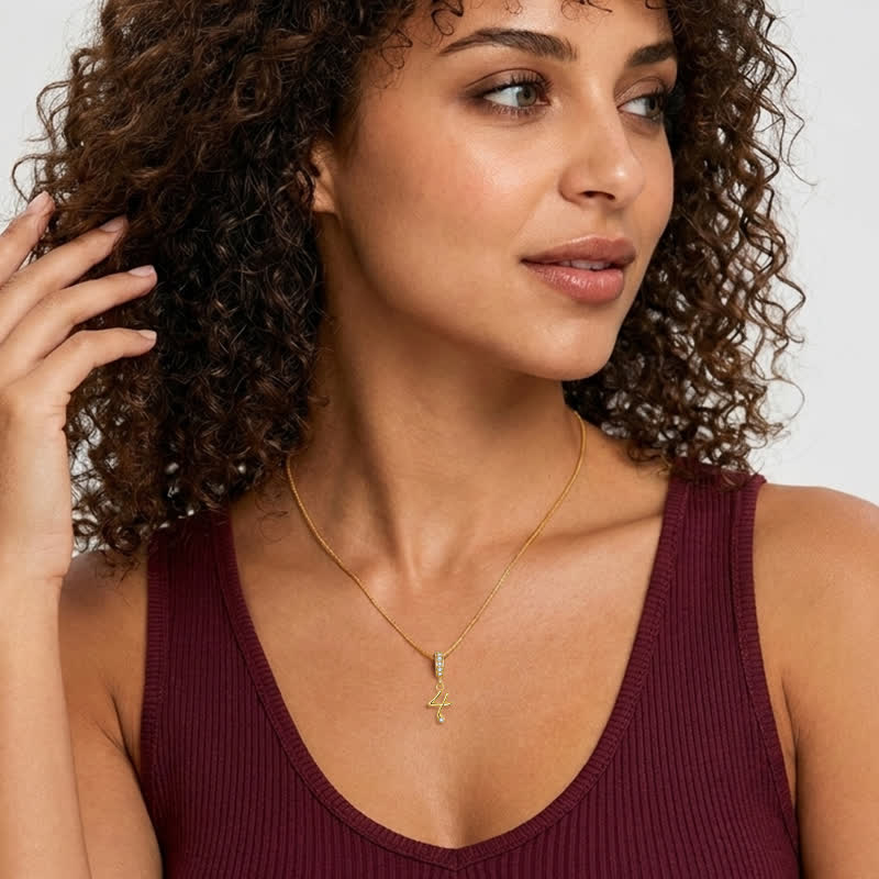 TaleClasp Lucky Number 4 Gold Detachable Charm - image 2