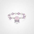TaleClasp Candy Swirl Pearl and Lilac Beaded Bead Ring - Pink - image 0