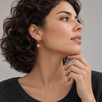 TaleClasp Crystal Bell Pearl Charm Drop Earrings - image 2