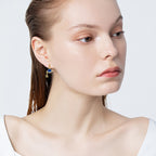 TaleClasp Celestial Moon Planet Asymmetrical Clip-On Earrings - image 3