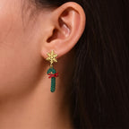 TaleClasp Festive Snowflake Santa Hat Candy Cane Drop Earrings - image 2
