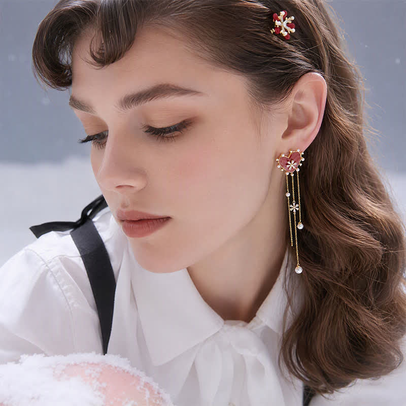 TaleClasp Christmas Earring Hair Clip Set - image 2