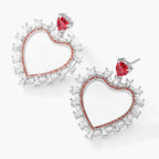 TaleClasp Romantic Red Heart Halo Drop Earrings - image 3
