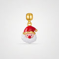 TaleClasp Festive Santa Gold Tone Charm - Red - image 0