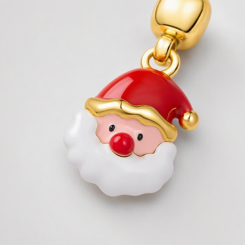 TaleClasp Festive Santa Gold Tone Charm - image 3