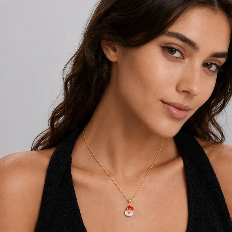 TaleClasp Festive Santa Gold Tone Charm - image 2