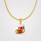 TaleClasp Christmas Stocking Gold Tone Charm - image 4