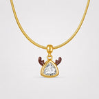 TaleClasp Christmas Reindeer Antlers Gold Crystal Teardrop Charm - image 4