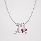 TaleClasp Red Bow Pearl Accent Dangle Charm - image 4