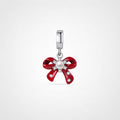TaleClasp Red Bow Pearl Accent Dangle Charm - Red - image 0