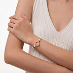 TaleClasp Festive Pearl Beaded Cat Charm Bracelet - image 1