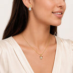 TaleClasp Festive Crystal Snowflake Reindeer Stud Earrings - image 2