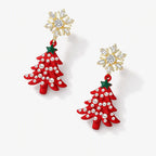 TaleClasp Snowflake Christmas Tree Drop Earrings - image 3