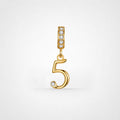 TaleClasp Lucky Number 5 Gold Detachable Charm - Golden - image 0