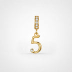 TaleClasp Lucky Number 5 Gold Detachable Charm - Golden - image 0