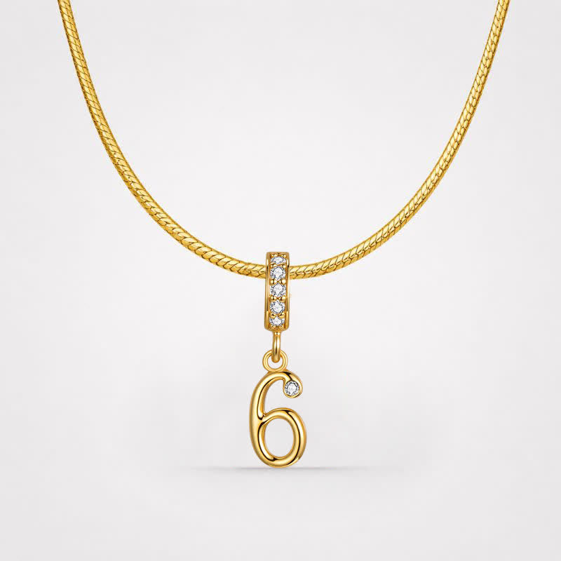 TaleClasp Lucky Number 6 Gold Detachable Charm - image 4
