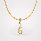 TaleClasp Lucky Number 6 Gold Detachable Charm - image 4