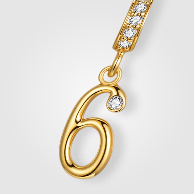 TaleClasp Lucky Number 6 Gold Detachable Charm - image 3
