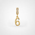 TaleClasp Lucky Number 6 Gold Detachable Charm - Golden - image 0