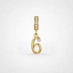 TaleClasp Lucky Number 6 Gold Detachable Charm - Golden - image 0