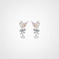 TaleClasp Crystal Cocktail Glass Drop Earrings - Silver - image 0