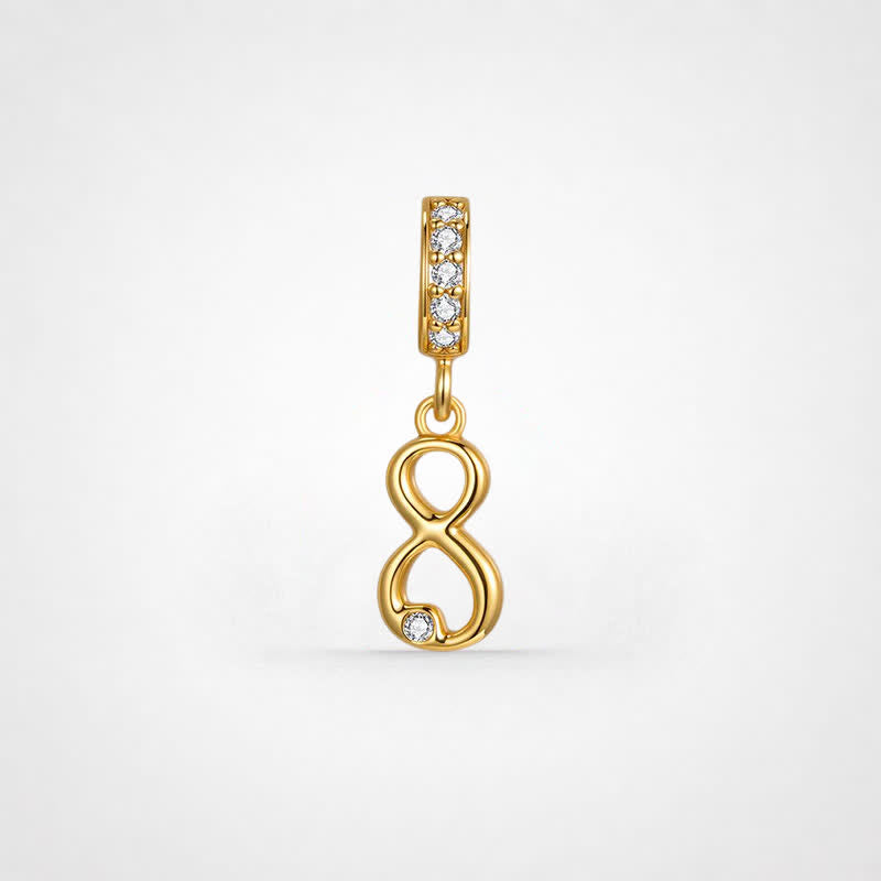 TaleClasp Lucky Number 8 Gold Detachable Charm $28.00 - Golden - image 0