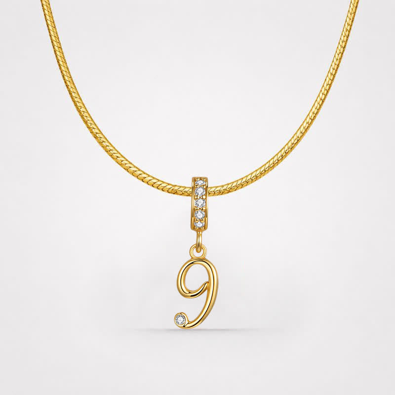 TaleClasp Lucky Number 9 Gold Detachable Charm - image 4