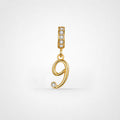 TaleClasp Lucky Number 9 Gold Detachable Charm - Golden - image 0