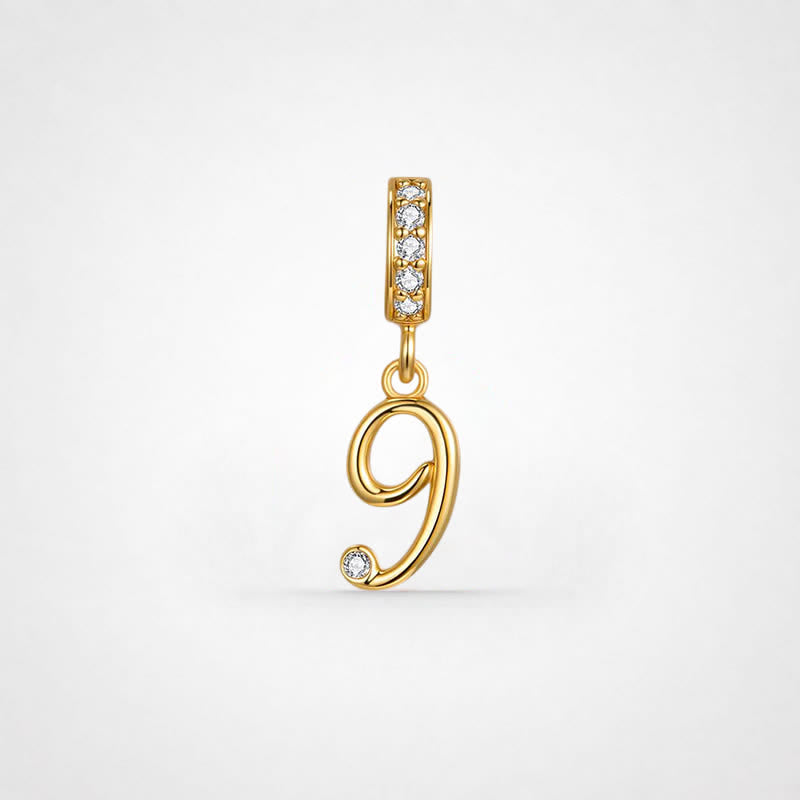 TaleClasp Lucky Number 9 Gold Detachable Charm - Golden - image 0