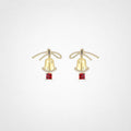 TaleClasp Bow Bell Drop Earrings - Golden - image 0