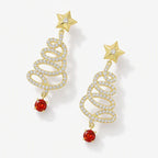 TaleClasp Starry Christmas Tree Drop Earrings - image 3