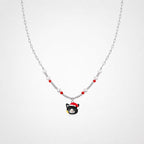 TaleClasp Festive Black Cat Pearl Beaded Pendant Necklace - image 4