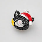 TaleClasp Festive Black Cat Pearl Beaded Pendant Necklace - image 3