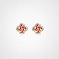 TaleClasp Modern Vintage Stud Earrings - Red - image 0