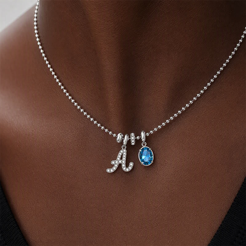 TaleClasp Elegant Script Letter A Silver Tone Initial Charm - image 1