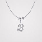 TaleClasp Elegant Script Letter B Silver Tone Initial Charm - image 4